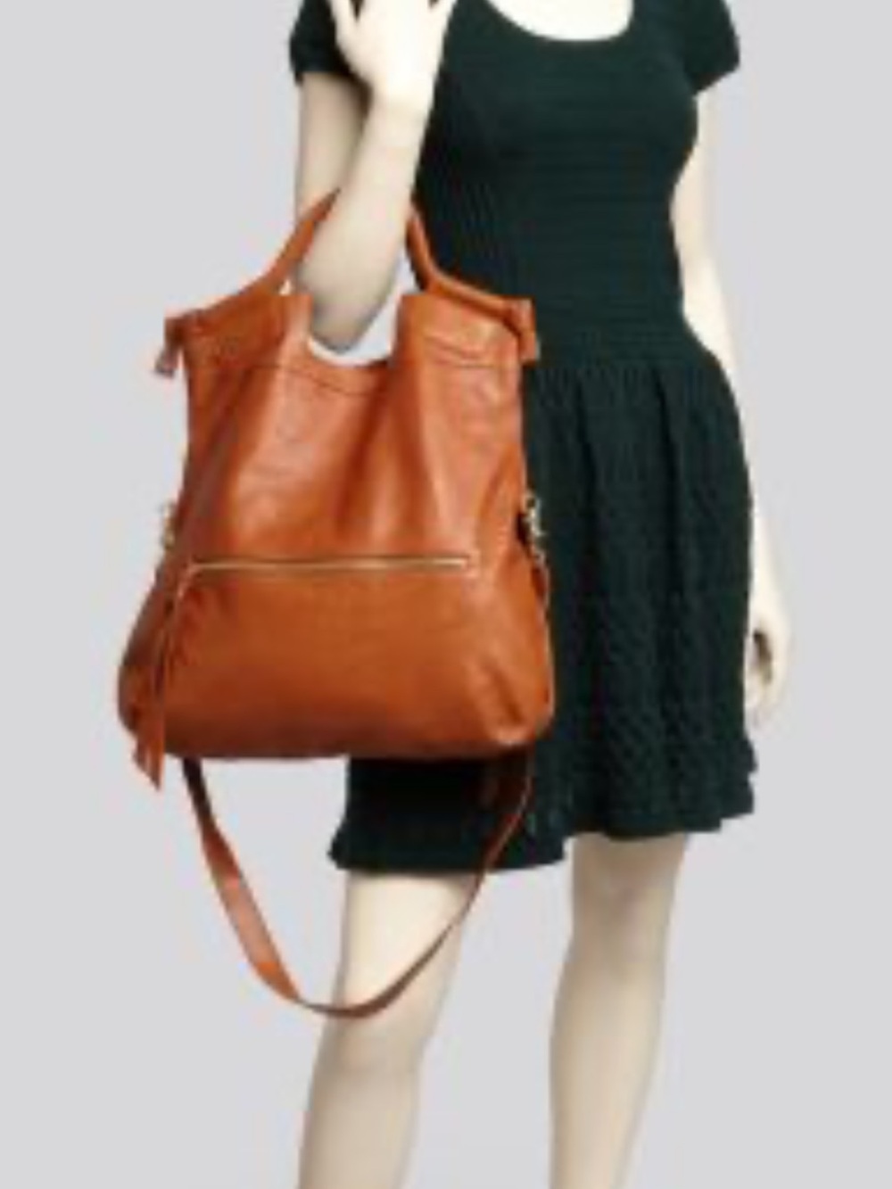 Pietro Alessandro Cognac Leather Tote Bag